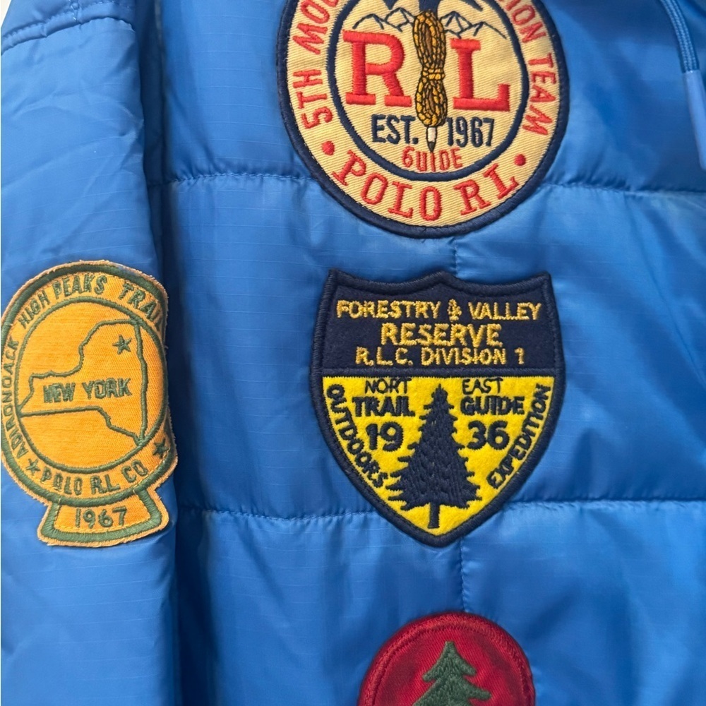 Polo Ralph Lauren Patch Dakota Blue Puffer Insulated Jacket Womens Size Small - Picture 5 of 9